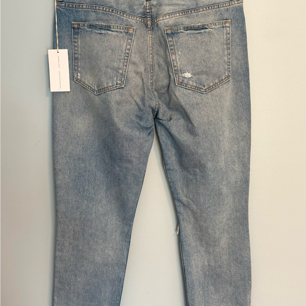 Grlfrnd Karolina Distressed High Rise Jeans in A Liitle More Love Wash 32 NWT - Picture 4 of 11
